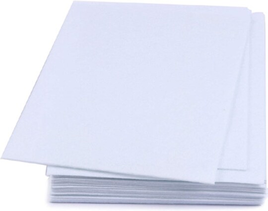 The Craft Shop; White Felt Sheets, 9" x 12", 10/Pack – Soft Craft Felt for DIY Projects, Classrooms, and Sewing Crafts; Category:Felt; Image:1